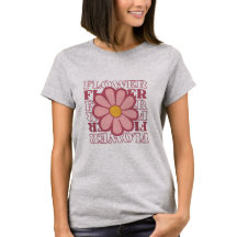 Retro-ästhetisches Blumen-T-Shirt.