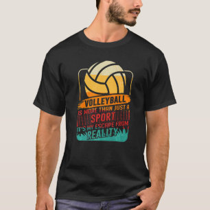 Retro Athletic Volleyball-Mannschaftssport Netz Sp T-Shirt