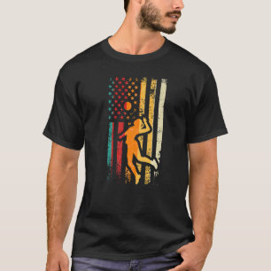 Retro Athletic Volleyball Team Sport Net Spike 5 T-Shirt