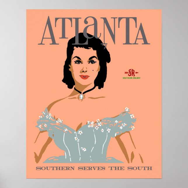 Retro Atlanta Reiseposter Poster (Vorne)