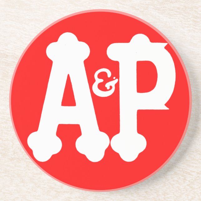 Retro Atlantic & Pacific Lebensmittelgeschäft Unte Getränkeuntersetzer (Vorne)