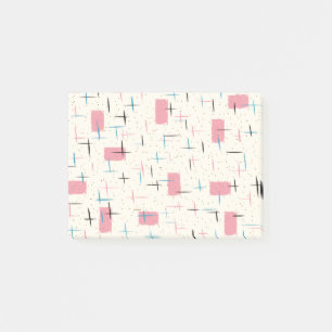 Retro-Atom-Pink-Muster-Post-It-Notes Post-it Klebezettel