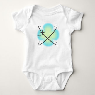 Retro Atom Teal-Blume Baby Strampler