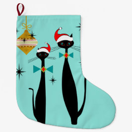 Retro Atoma Era Mitte Jahrhundert Moderne Weihnach Großer Weihnachtsstrumpf