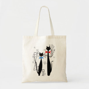 Retro Atoma Mitte Jahrhundert Moderne Coole Katze Tragetasche