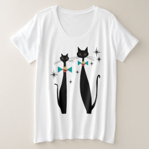 Retro Atomera Mitte Jahrhundert Moderne MCM Coole  Große Größe T-Shirt