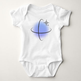 Retro Atomic Blaue Punkte Baby Strampler