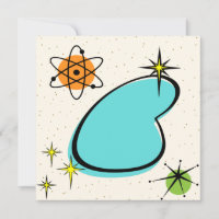 Retro Atomic Boomerang und Sternexplosionen Einlad