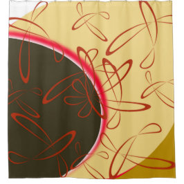 Retro Atomic Burst: Moderne Mitte des Jahrhunderts Duschvorhang