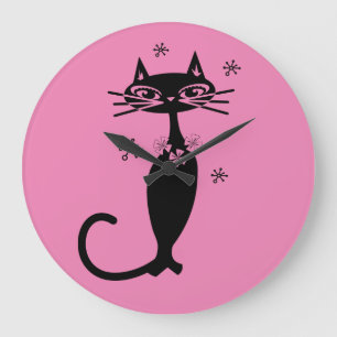 RÉTRO ATOMIC CAT HORLOGE