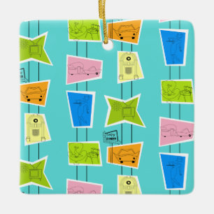 Retro Atomic Kitsch Keramik Ornament