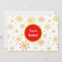 Retro Atomic Mid Century Mod Red & Gold Sternexplo