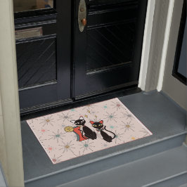 Retro Atomic Mid Century Moderne Coole Katze Doorm Fußmatte