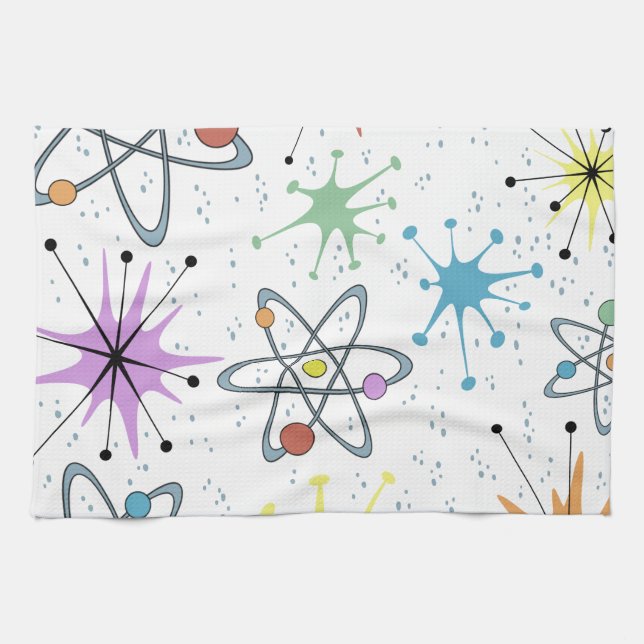 Retro atomic.png geschirrtuch (Horizontal)