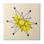 Retro Atomic Starburst Mid-Century Style Fliese<br><div class="desc">Retro mid-century atomic starburst design style template. You can customize all the colors and opacity. All graphics are separate elements that can be independently moved,  copied,  sized or deleted. Great for backsplashes</div>