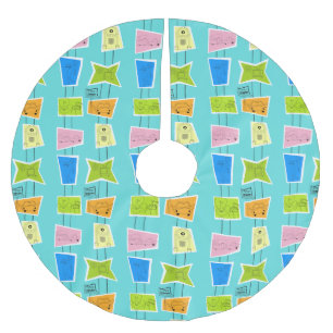 Retro AtomKitsch-Weihnachtsbaum-Rock Polyester Weihnachtsbaumdecke