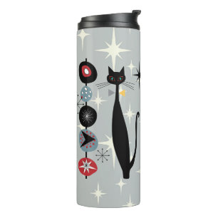 Retro Atomzeit Mitte Jahrhundert Moderne MCM Coole Thermosbecher