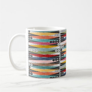Retro-Atomzeitalter-Backgammon  Kaffeetasse