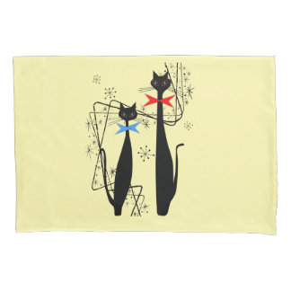 Retro-Atomzeitalter Mid-Century-Modern-Katze  Kissenbezug