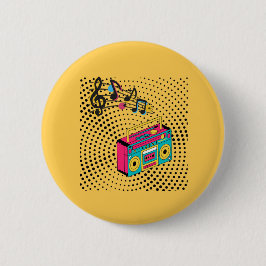 Retro Audio Boombox. Button