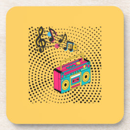 Retro Audio Boombox. Getränkeuntersetzer
