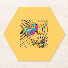 Retro Audio Boombox. Untersetzer