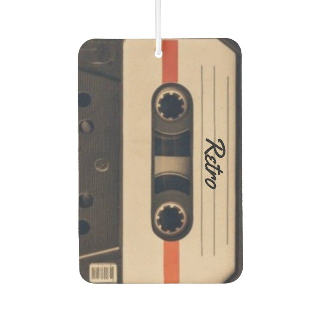 Retro Audio Cassette Individuelle Name Autolufterfrischer (Vorderseite)