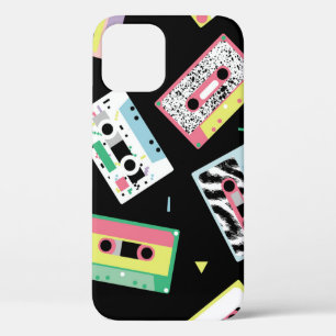 Retro-Audiobänder, 80er-Stil-Muster. Case-Mate iPhone Hülle