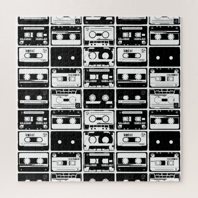 Retro-Audiobänder, altmodisches Muster. (Vertikal)