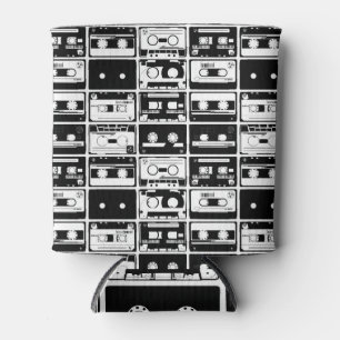 Retro-Audiobänder, altmodisches Muster. Dosenkühler