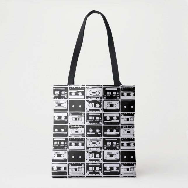 Retro-Audiobänder, altmodisches Muster. Tasche (Vorderseite)
