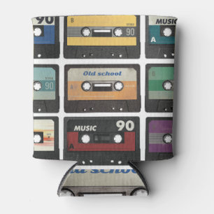 Retro-Audiokassette, abgeschiedener Hintergrund. Dosenkühler