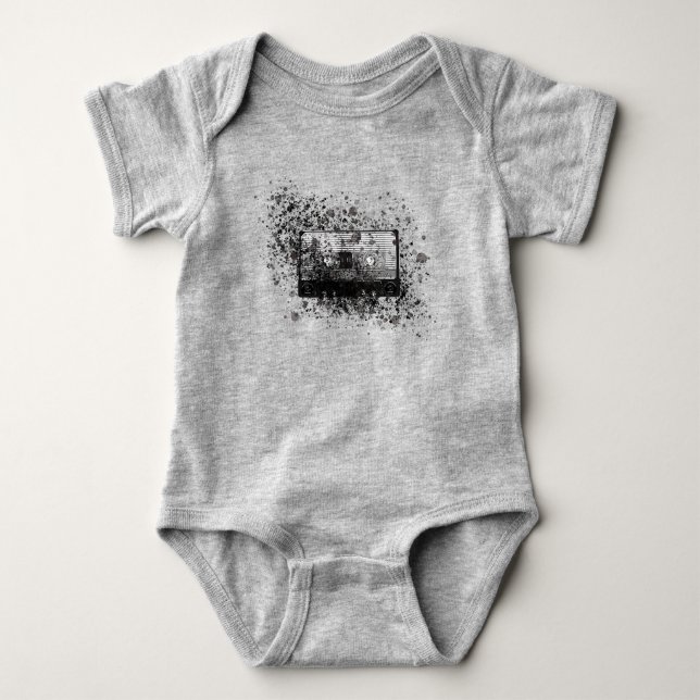 Retro-Audiokassette Baby Strampler (Vorderseite)