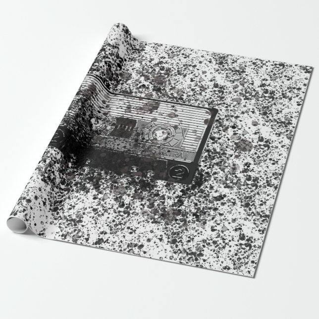 Retro-Audiokassette Geschenkpapier (Ungerollt)