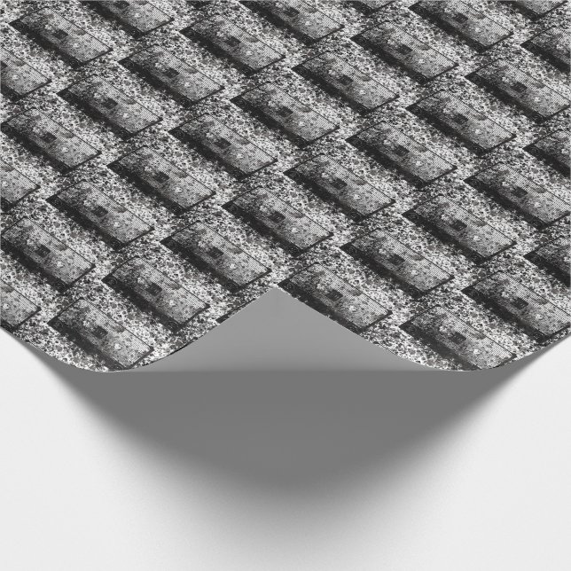 Retro-Audiokassette Geschenkpapier (Ecke)