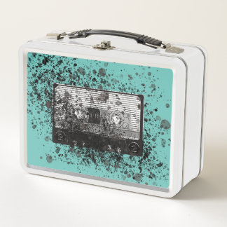 Retro-Audiokassette Metall Brotdose