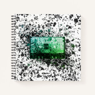 Retro-Audiokassette Notizbuch