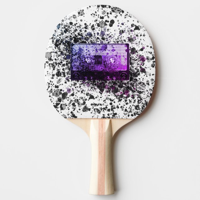 Retro-Audiokassette Tischtennis Schläger (Vorderseite)