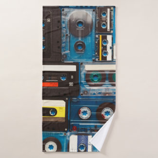 Retro-Audiokassetten Badehandtuch