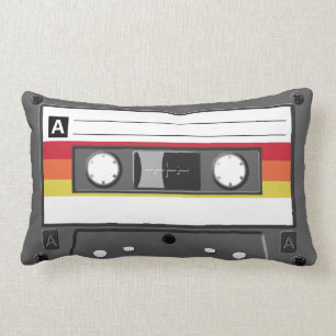 Retro AudioKassetten-Kissen Lendenkissen