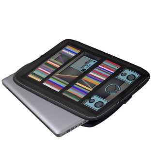 Retro-Audiophile-Regal-Oberflächenmuster Laptopschutzhülle