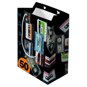 Retro Audiotape Cassette Mixtape Name Geburtstag M Mittlere Geschenktüte