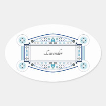 Retro-Aufkleber mit Lavender-Etikett