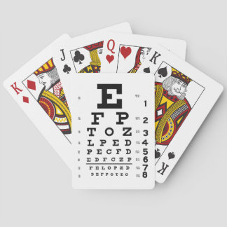 Retro Augendiagramm Ophthalmologie Optometrie Pop Spielkarten