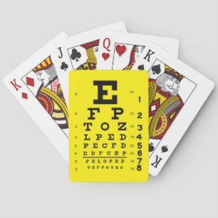 Retro Augendiagramm Ophthalmologie Optometrie Pop Spielkarten