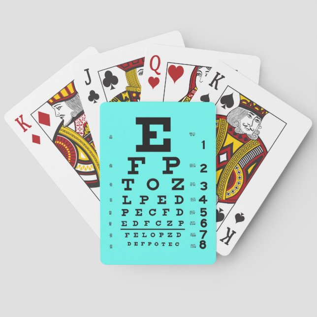 Retro Augendiagramm Ophthalmologie Optometrie Pop Spielkarten (Rückseite)
