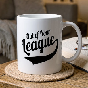 Retro Außerhalb Deiner Liga - Lustiges Singelleben Kaffeetasse