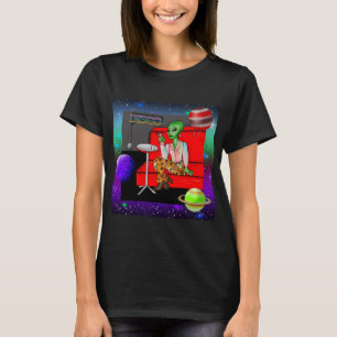 Retro-Außerirdische der 1970er Jahre in der Disco- T-Shirt