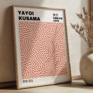 Retro-Ausstellung 'Pink Blush Yayoi Kusama' Poster