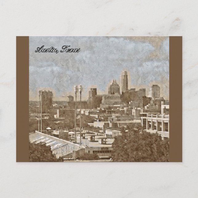Retro Austin Texas Postcard Postkarte (Vorderseite)